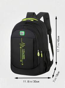 Mochila de gran capacidad en versión coreana para estudiantes masculinos de secundaria y preparatoria, mochila escolar de ocio y viaje de tela oxford, suministros escolares, bolsa de Navidad, multiusos, casual, vacaciones, viajes, gimnasio, regreso a la escuela, playa, laptop, deportes, senderismo, fin de semana, primavera