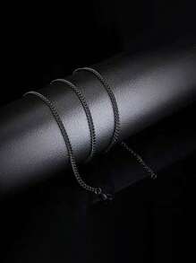 1 peça Colar de Corrente de Metal com Formato Minimalista de Chicote de Cavalo para Homens
