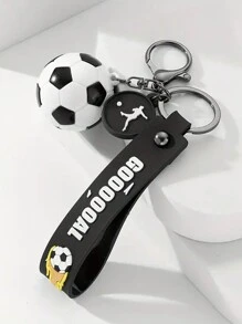 1pc Durable Multi-Color Football/Soccer Pendant, Key Chain, Resin Crafted, Fashion Sports Fan Accessory