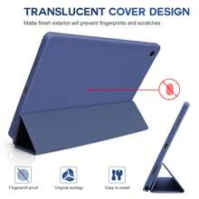 Galaxy Tab A9+ 2023 11 英寸可折叠三重 PC 保护壳办公家用平板电脑防摔保护壳带两个屏幕保护膜钢化玻璃膜防摔防爆膜适用于万圣节、圣诞节、生日、新年礼物、送给朋友的礼物 - 藍色 - 查看 4
