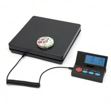 YUNRUX Parcel Scale 50kg/1g, Robust Platform Scale/Letter Scale/Precision Scale With Foldable External LCD Wall Display, Including Power Cable Or Batteries - Black - View 5