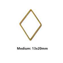 20 chiếc Trăng Sao Thả Trái Tim Hạt Charm Nhỏ Vàng Mặt Dây Thép không gỉ Mở Bezels Rỗng Khung Khuôn Viền DIY Trang Sức làm - Mặt dây chuyền nhỏ bằng thép không gỉ - Xem 35