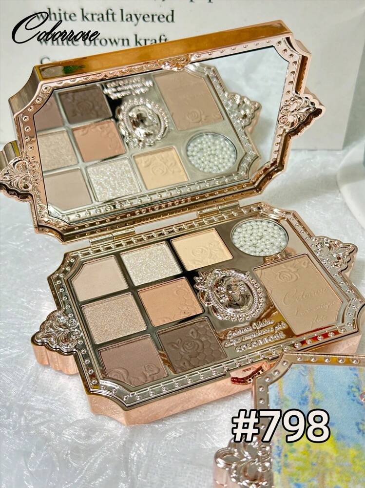 COLORROSE マット シルキー パウダー アイシャドウパレット、多機能