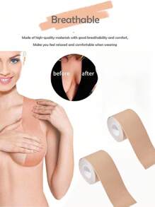 1roll Breast Lift Tape Nipple Cover - Khaki - View 7