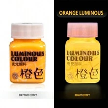 Glow-In-The-Dark Acrylic Fluorescent Paint, Super Bright Glow Liquid For DIY Handpainted Textile - Multicolor - View 11