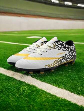 Youth Boys'& Girls' Soccer Shoes, Long Studs Football Training Shoes, Stylish, Lightweight, Durable, Slip-Resistant Soccer Cleats