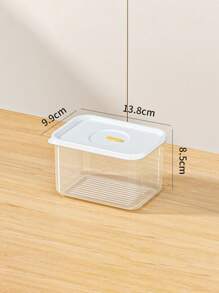 1pc Refrigerator Specific Frozen Meat Packaging  Preservation Box, Food Sealed Plastic Timing Small Box - White - View 10