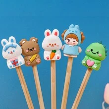 1pc Cartoon Mini Portable 3D Silicone Pencil Sharpener, Rotating Pencil Sharpener, Pencil Shaver, Back To School Stationery Gift, Award, Office And School Stationery Supplies
