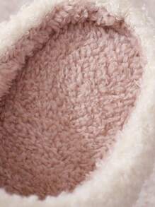 Ông già Noel Giáng sinh, Cây thông Noel, Người tuyết, Tất Giáng sinh, Người bánh gừng, Tuần lộc, Ngôi sao trang trí cây thông, Dép nhung dày hình bông tuyết, Dép đế dày đan ấm áp cho cặp đôi trong nhà mùa thu/đông - trắng - Xem 3