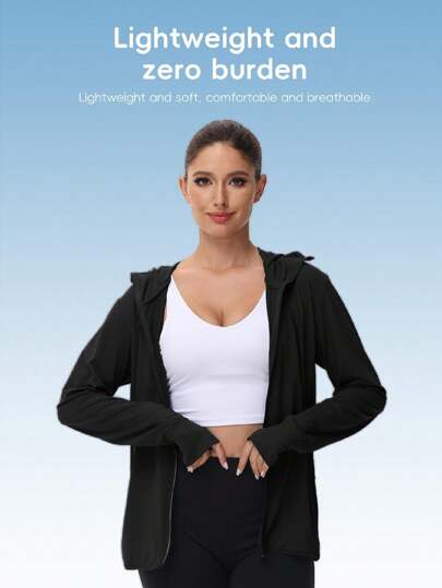 Sun Protection Clothing Summer UPF 50+ UV Women Ice Silk Breathable Jacket UV Protection Outdoor Sunscreen Hooded Thin Fishing Clothing