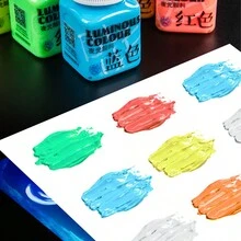 Glow-In-The-Dark Acrylic Fluorescent Paint, Super Bright Glow Liquid For DIY Handpainted Textile - Multicolor - View 6