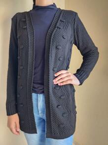Women Lightweight Cardigans - 黑色 - 查看 4