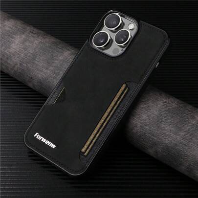 forwenw Card Case PU Leather With CardHolder Slot Pocket Back Cover Soft TPU Bumper Shell Mobile Phone With Compatible With Apple Compatible With Redmi Samsunggalaxy,International Version, Not The Domestic Version
