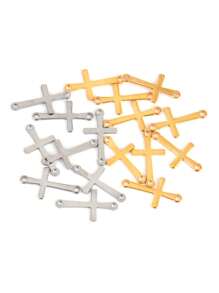 10 Stücke Edelstahl Kreuz Anhängers für DIY Schmuck Herstellung Zubehör