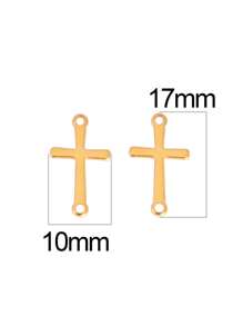 10 Stücke Edelstahl Kreuz Anhängers für DIY Schmuck Herstellung Zubehör