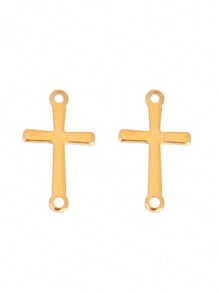 10 Stücke Edelstahl Kreuz Anhängers für DIY Schmuck Herstellung Zubehör