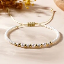 1/5 chiếc 2024 Vòng tay hạt pha lê tinh xảo thiết kế mới Chuỗi ngọc trai giả Phong cách Boho dành cho nam nữ Quà tặng thời trang mùa hè - Nhiều màu - Xem 8