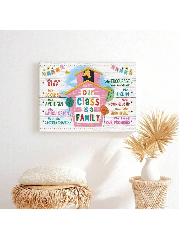 Quadro Su Tela Con Cornice 'In This Classroom' – Messaggio Positivo, 30,5x38 Cm, Pronto Da Appendere - 2