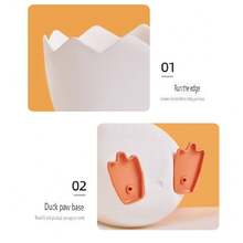 Home Storage Cartoon Pen Holder Office Broken Shell Egg Storage Box Cute Multifunctional Makeup Brush Desktop Storage Bucket - White - View 10