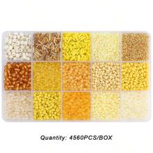 4560Pcs Multistyles Glass Seed Beads Kit - Colorful Creations Spacer Bead, Perfect For Handmade Diy Friendship Bracelets Necklace Earrings Nail Art Mobile Phone Chain Jewelry Making Supplies - 15 Grid - View 17