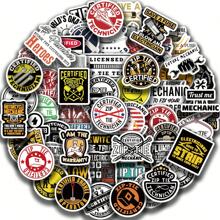 64 Stücke Techniker, Mechaniker, Elektriker Aufkleber Vinyl Ästhetik Aufkleber für Scrapbooking, Tagebuch, Laptop, Stoßstange, Skateboard, Wasserflasche, Computer, Handy, Cartoon, Schutzhelm, Auto Aufkleber und Dekorationen, Schulmaterial, Einschulung
