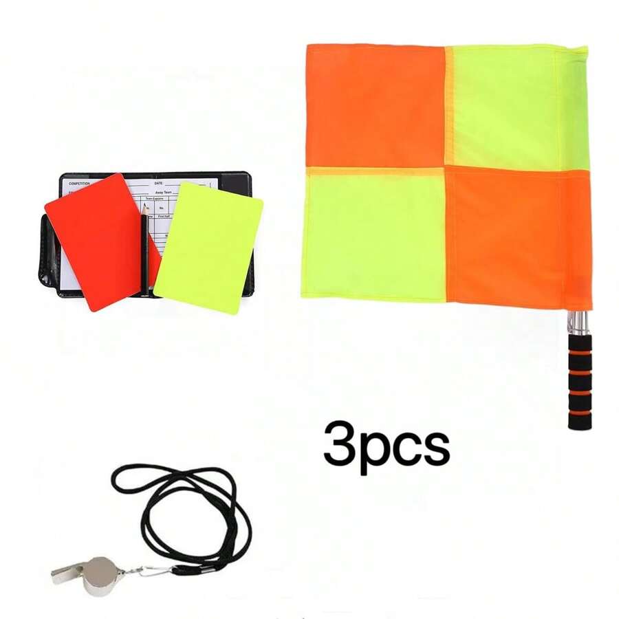 Referee Penalty Cards Set - Green, Red & Yellow For Soccer & Football