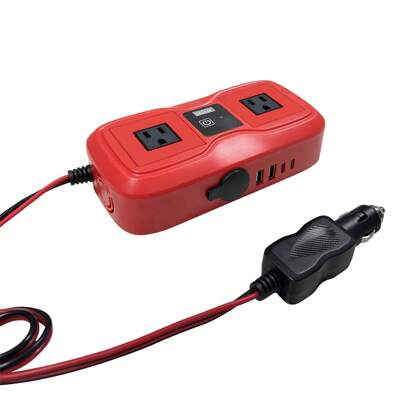 1PCS 200W PD Fast Charger Car Power Inverter Car Plug Adapter Socket Charger DC 12V To 110V Car Inverter Car Power Inverter 2 USB 2 Type C Port