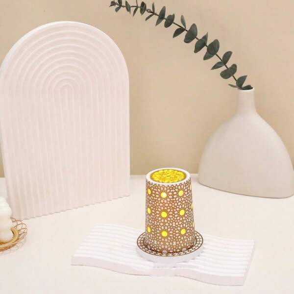 Quemador de incienso de resina con estilo árabe tallado al hueco, quemador de oud, quemador de incienso bakhoor, quemador de incienso de carbón, decoración del hogar de aromaterapia vintage