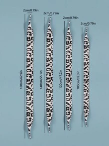 1 Pair Fashionable Leopard Print Shoelaces, Colorful Silk Leopard Print Custom Shoe/Boot Laces - Multicolor - View 2