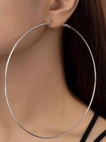 1 par de aros extra grandes exagerados y sexys para mujer, accesorios de estilo de fiesta y punk