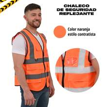 Men Vests - Orange - View 4
