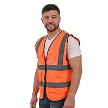 Men Vests - Orange - View 3