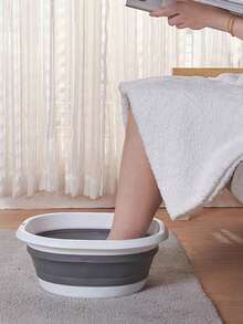 1 pieza Cubo plegable de silicona, palangana portátil, cesta de almacenamiento para artículos de baño, almacenamiento y organización del baño, gel de ducha, champú, toallas, artículos de limpieza, accesorios de almacenamiento de ducha, viajes al aire libre, riego de flores, riego de verduras, contenedores y accesorios para el transporte de agua en el jardín, decoración de habitaciones, decoración del hogar para pesca y lavado de coches, artículos de limpieza, accesorios de limpieza de cocina adecuados para limpiar frutas, verduras, envases de alimentos