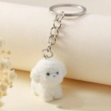 Chaveiro fofo de cachorrinho para bolsas, ideal para mulheres, homens, meninas e senhoras. Chaveiro estiloso com animais, perfeito para donos de cães ou amantes de animais. Chaveiro de liga metálica para casais, ideal para bolsas, chaves, celulares, mochilas, chaves de carro e carteiras. Ótimo presente de aniversário para amigos, para você mesmo, para namorado(a), para o Natal, para presentear professores e irmãs. - Branco - Ver 9