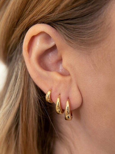 3 paia di orecchini a cerchio minimalisti di ed esagerati per le donne, regalo per il festival