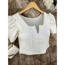 Women Tops - 白色 - 查看 2