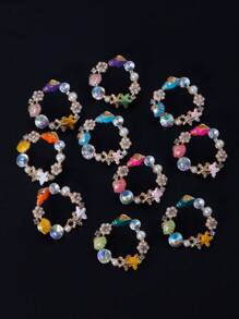 1 par de Brincos de Gota Incrustados com Estrela do Mar, Concha e Pérola Criativas e Fofas para Moda de Verão e Praia