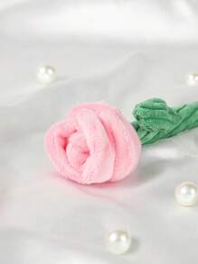 1pc Levensechte Fuchsia Roze Roos Pluche Pop, Niet-vocaal, Geschikt voor Middelgrote/Kleine Hondenliefhebbers en Hondenmoeders, Kattenliefhebbers en Kattenmoeders, Vermakelijk Speelgoed, Katten-/Hondenliefhebbers Cadeau en Honden-/Kattenmoeders Liefde Huisdierpop voor Dagelijks Spelen, Bruiloftsfotografie, Valentijnsdag