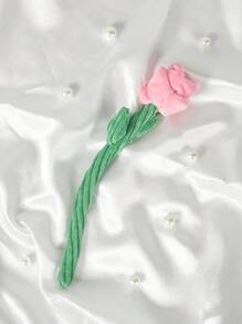 1pc Levensechte Fuchsia Roze Roos Pluche Pop, Niet-vocaal, Geschikt voor Middelgrote/Kleine Hondenliefhebbers en Hondenmoeders, Kattenliefhebbers en Kattenmoeders, Vermakelijk Speelgoed, Katten-/Hondenliefhebbers Cadeau en Honden-/Kattenmoeders Liefde Huisdierpop voor Dagelijks Spelen, Bruiloftsfotografie, Valentijnsdag