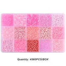 4560Pcs Multistyles Glass Seed Beads Kit - Colorful Creations Spacer Bead, Perfect For Handmade Diy Friendship Bracelets Necklace Earrings Nail Art Mobile Phone Chain Jewelry Making Supplies - 15 Grid - View 13
