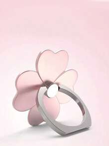 1 pieza Soporte de anillo para teléfono con forma de flor rosa de aleación de zinc, soporte universal de escritorio adhesivo para el dedo, compatible con iPhone, Android, regalo para cumpleaños, familia, amigos