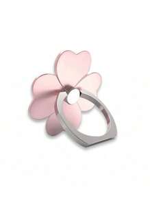 1 pieza Soporte de anillo para teléfono con forma de flor rosa de aleación de zinc, soporte universal de escritorio adhesivo para el dedo, compatible con iPhone, Android, regalo para cumpleaños, familia, amigos