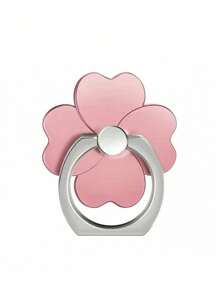 1 pieza Soporte de anillo para teléfono con forma de flor rosa de aleación de zinc, soporte universal de escritorio adhesivo para el dedo, compatible con iPhone, Android, regalo para cumpleaños, familia, amigos