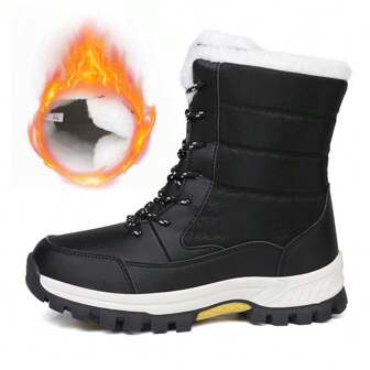 Woman Winter Waterproof Shoes Black Winter Boots For Women With Extra Fleece Best For Camping Warm Snow Boots Large Size 35-42 Female Shoes 2024 Winter New Lady Snow Boots For Women High Top Warm Student Woman Shoes Boots For Women EVA Lightweight Thick Soled Autumn And Winter Female Shoes Korean Version Of Snow Boots For Women High Top And Warm Hiking Shoes For Women Winter High Top Walking Shoes For Women's Snow Boots For Women Outdoor Large Size Winter Waterproof Shoes For W