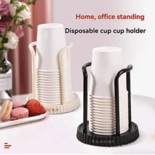 Space-Saving Plastic Cup Dispenser | Durable Multi-Purpose Kitchen & Office Organizer For Coffee And Tea - Multicolor - View 6