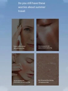 1pc Solid Color Sun Protection Face Cover For Women, Breathable Ice Silk Full Face Shield With Cooling Neck Gaiter For Outdoor Cycling, Ear Hanging Face Scarf Ski Mask,Suitable For Cycling,Riding Motorcycle And Skiing