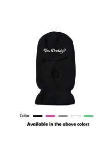 1入組男女適用針織貼面帽，帽子上刺繡裝飾，帶口罩，適用於秋冬戶外活動，如旅行、滑雪、騎自行車、遠足等 - 彩色 - 查看 11