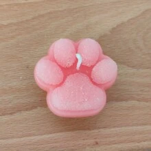 1pc Handmade Cat Paw Shaped Scented Candle, Aromatherapy Decor, Slight Color Difference