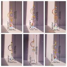 6pcs Interior Window Light Catcher Crystal Beads Rainbow Prism Ball Pendant Colored Light Catcher Pendant For Window Chandeliers Office, Home Garden Decoration - 金色 - 查看 6