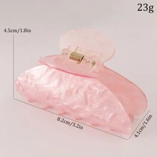 1pc Summer Fashion Acrylic Hair Claw With Marble Pattern, INs Style Simple Hair Accessories Claw Clips Hair Clips Hair Jaw Clip Hair Clamps Hair Clutch Hair Catcher Clip Fall Winter For Vacation Outfits Woman - Multicolor - View 12